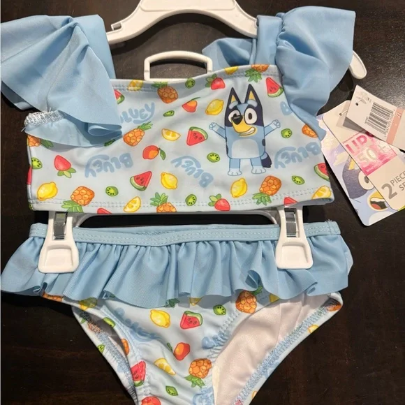 Bluey Kids Swim Set - Blue Size 2T - Picture 1 of 9